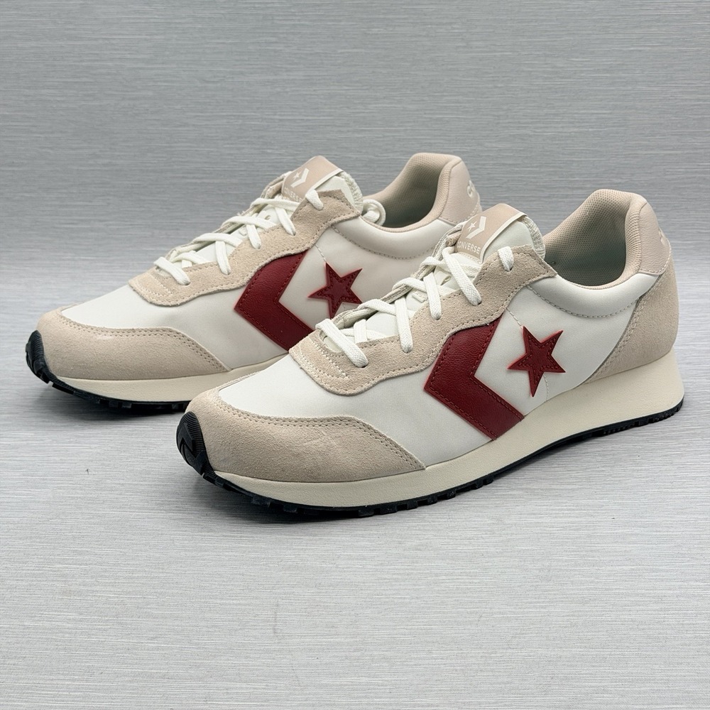 Converse Omega Trainer Men's 10.5 Sneakers White Red Suede Retro A13377C